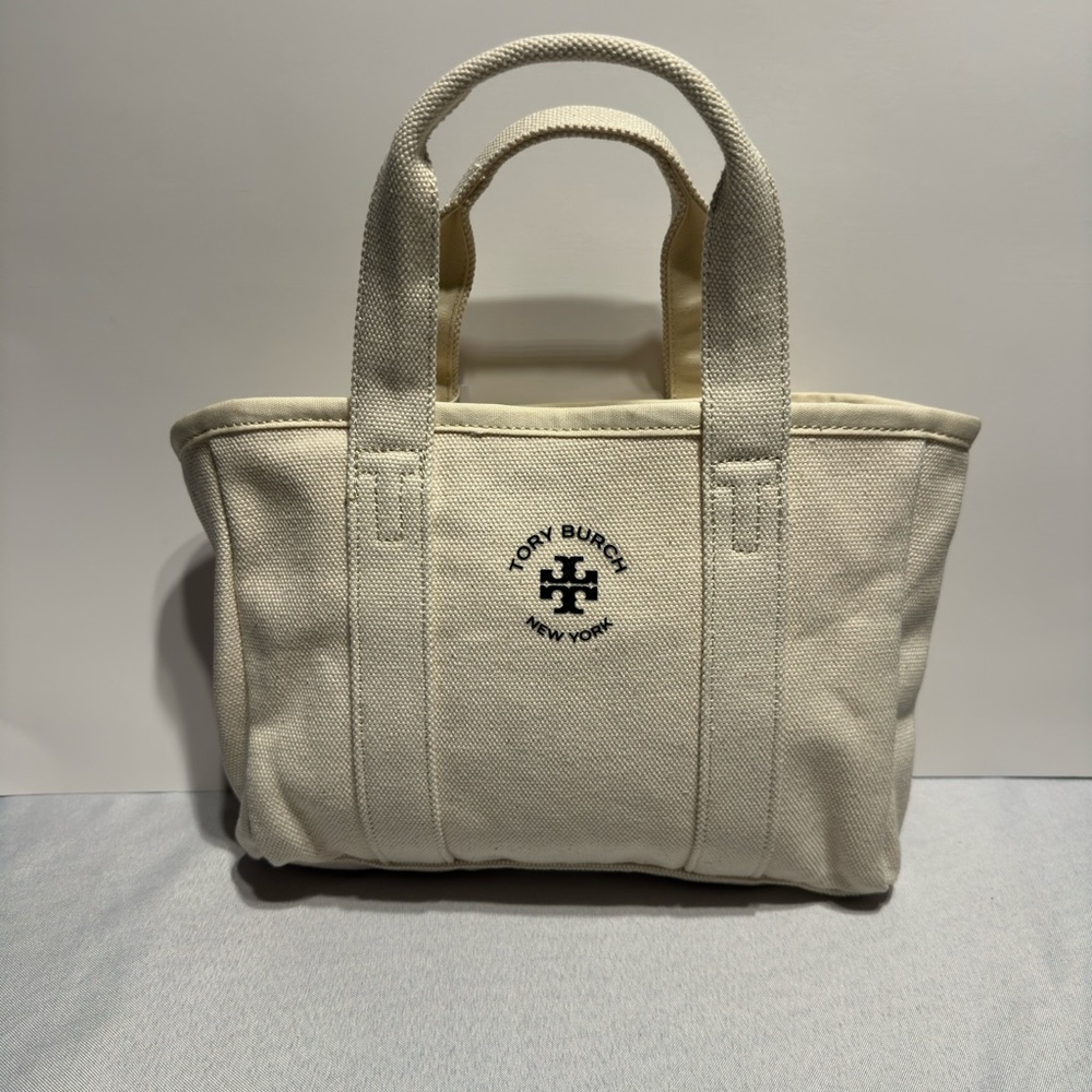 Tory Burch Small Mini Mercer Canvas Tote Bag